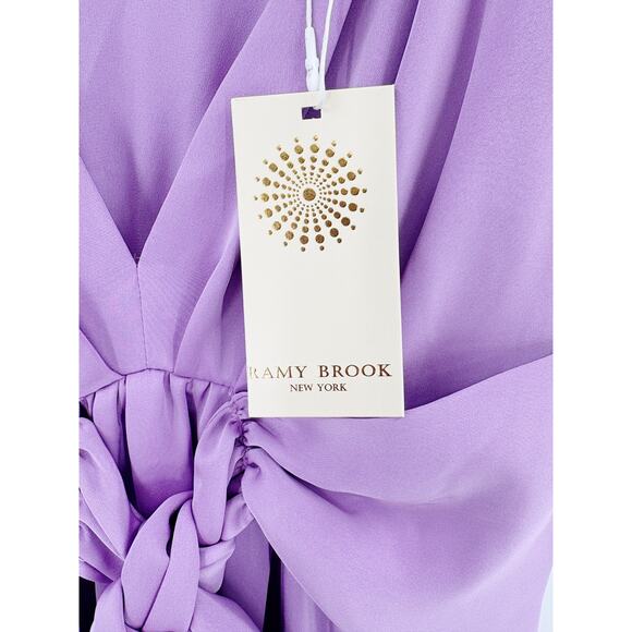RAMY BROOK Dress NEW Size XS Nicki Purple Midi $545 - Picture 3 of 4